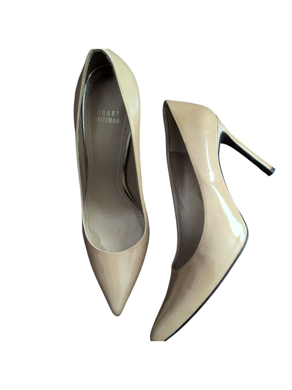 Stuart Weitzman Nude Patent Leather Heels